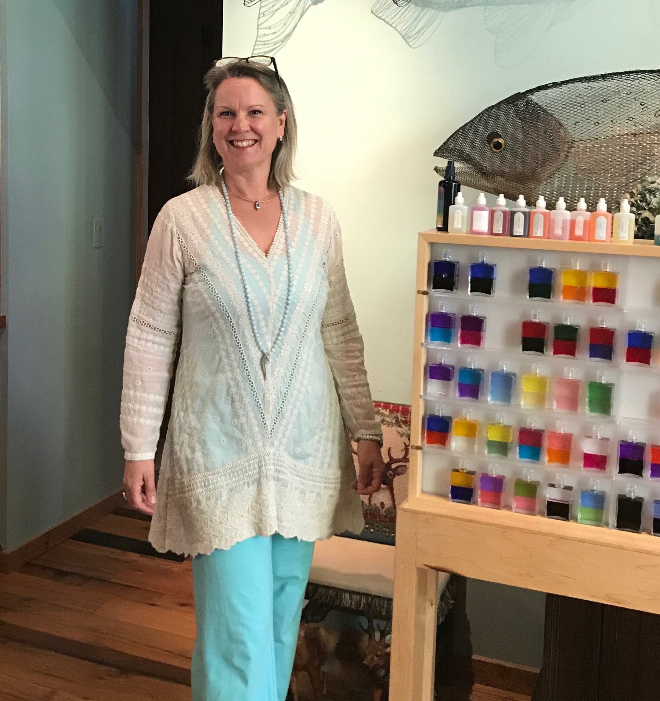 Jacqui Horton in her healing space